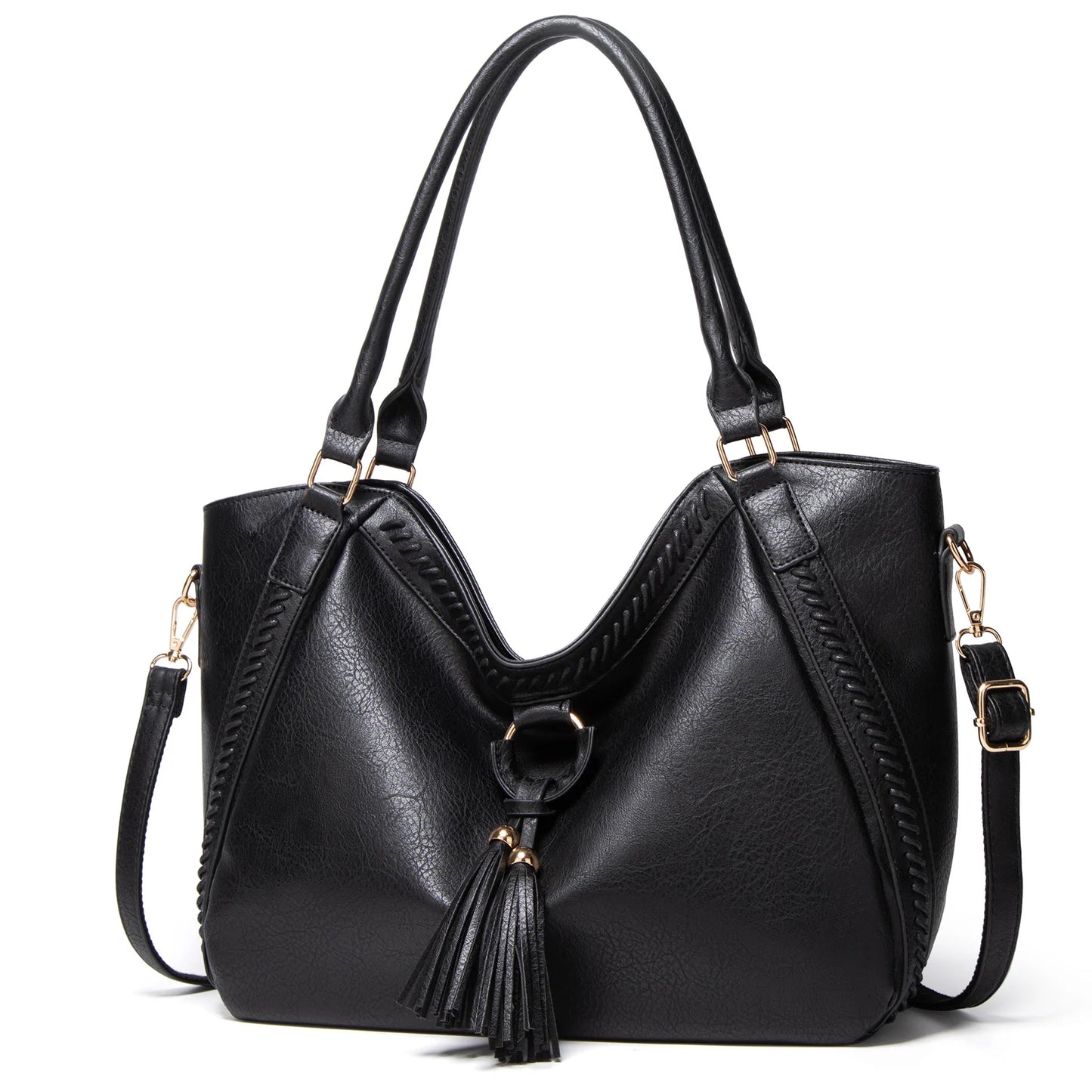 PU Leather Large Capacity Woman Handbag Fashion Large Soft Leather  Bag Fashion Shoulder Bag