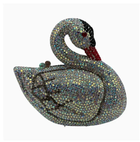 Swan Shaped Diamond Evening Clutch Bags New Rhinestone Day Clutches Metallic Gem Clutch Purses And Handbags Wedding Purse