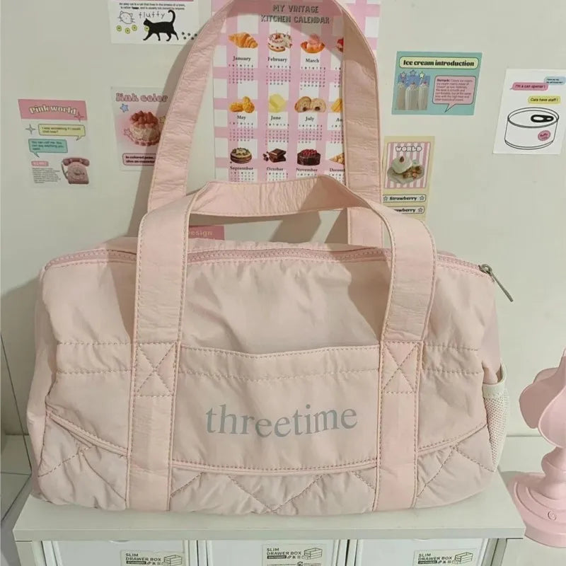 Harajuku Pink Y2k Handbag Women Fairycore Hot Girls Soft Chic Casual Shoulder Bags Travel Bag Aesthetic