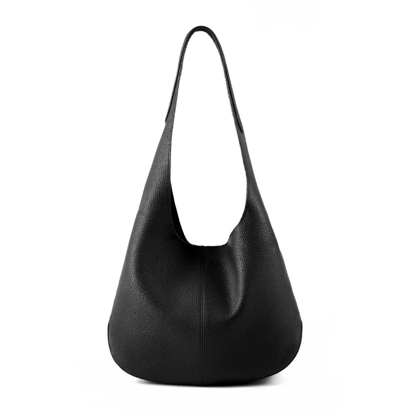 Fashion Cowhide Women's Bucket Bag New Large Capacity Luxury Designer Shoulder Bags Casual Trend Female Handbags 2801