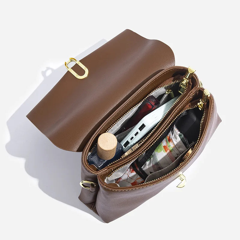 Women's Fashion Crossbody Shoulder Bag 2024 New PU Leather Luxury Designer Adjustable Shoulder Strap Messenger Bags for Women