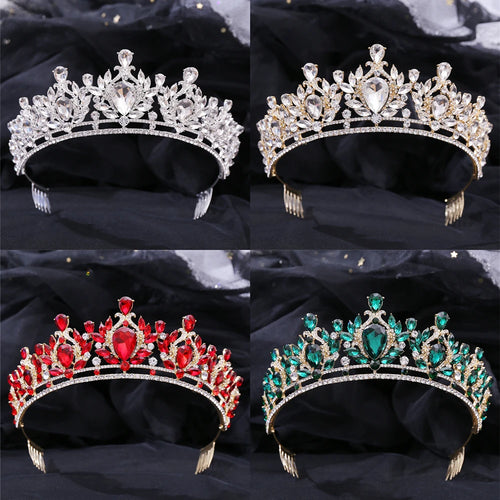 Baroque Luxury Crystal Wedding Bridal Tiaras And Crowns Headband For Women Bride Wedding Bridal Hair Accessories Jewelry Crown