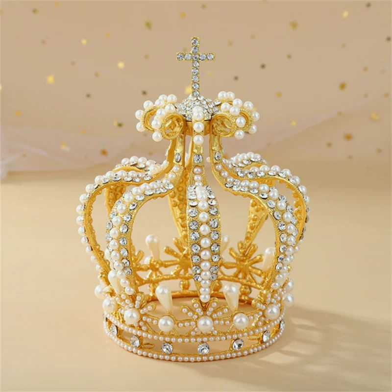 Crystal Vintage Royal Queen King Tiaras and Crowns Men/Women Pageant Prom Diadem Hair Ornaments Wedding Hair Jewelry Accessories - EUFASHIONBAGS