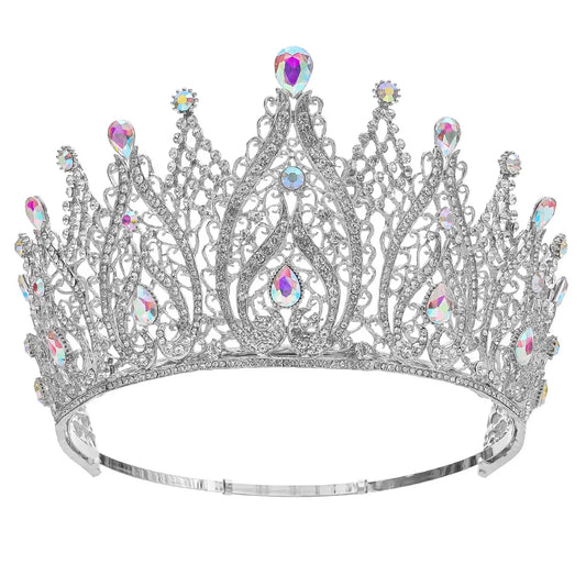 Luxury High Royal Queen Miss Universe Adjustable Wedding Crown for Women Crystal Banquet Tiaras Costume Hair Jewelry Accessories