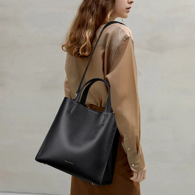 New Genuine Leather Bag Real Cowhide Bag Women's Handbag Luxury Designer Women Leather Handbag Brand Women Bag