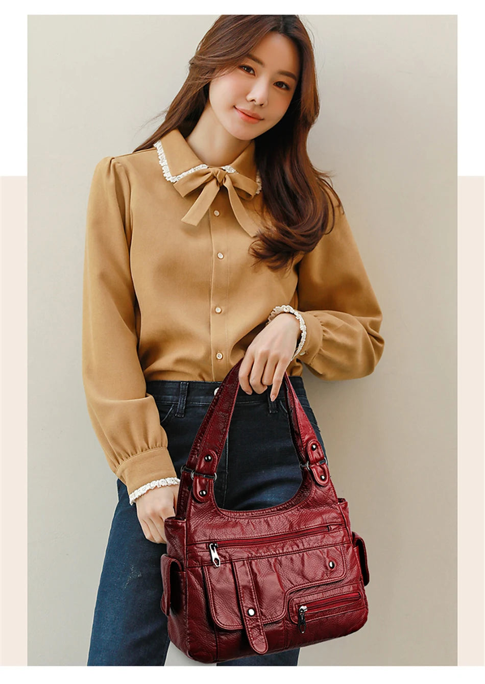 Genuine Brand Soft Leather Handbags High Quality Women Bags Small Casual Female Messenger Shoulder Bag