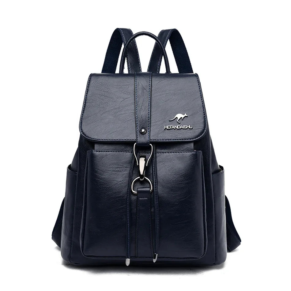 Luxury Women Backpack Soft Leather Backpacks for Teenage Girls Female School Shoulder Bags