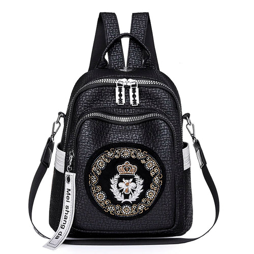 Multi Functional High Capacity Backpack With Fashionable Crown And Diamond Design Backpacks With Luxurious Women Travel Mochilas