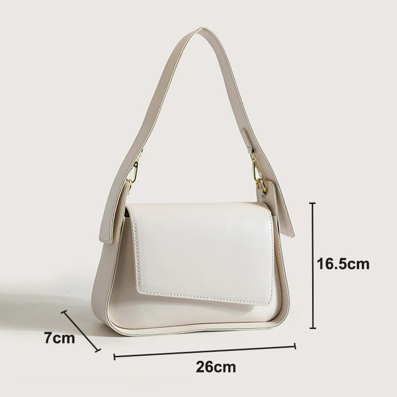 Women's Shoulder Bag New Fashion PU Leather Crossbody Bags Girls Minimalist Leisure Irregular Handbag