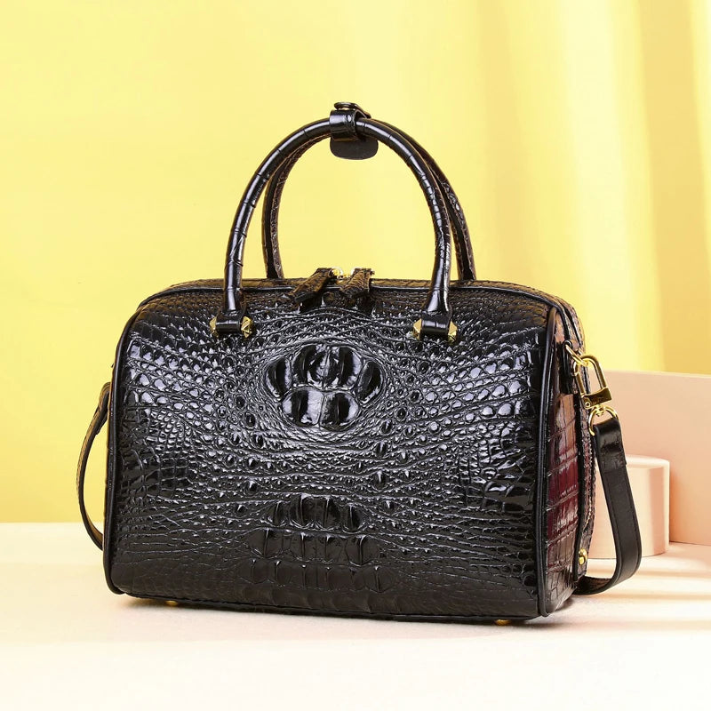 Women's Leather Tote Bag Women's Brand Luxury Designer Women's Bag High Quality Real Cowhide Leather Bags - EUFASHIONBAGS