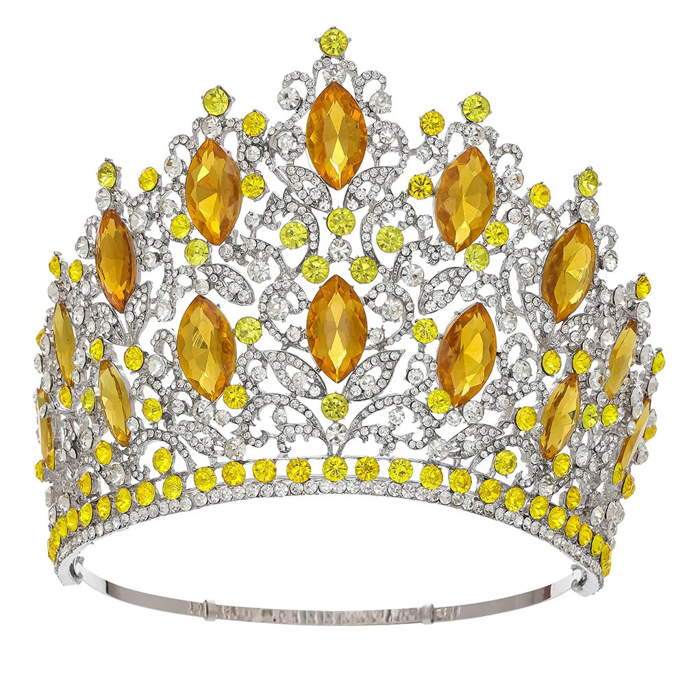 Miss Thailand Power of Resilience Large Diadem High Bridal Crown Beauty Pageant Headdress Wedding Dress Hair Jewelry Accessories - EUFASHIONBAGS