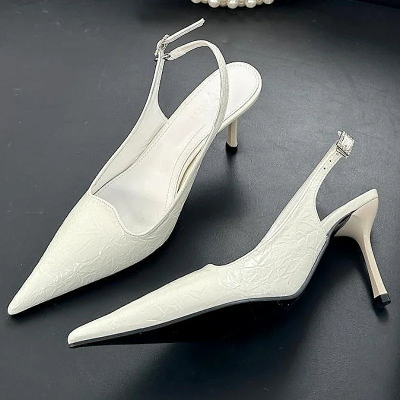 New Fashion Pointed Toe Thin High Heels Women Sexy Slingbacks Office Shoes Women Sandals Women Footwear Zapatos De Mujer