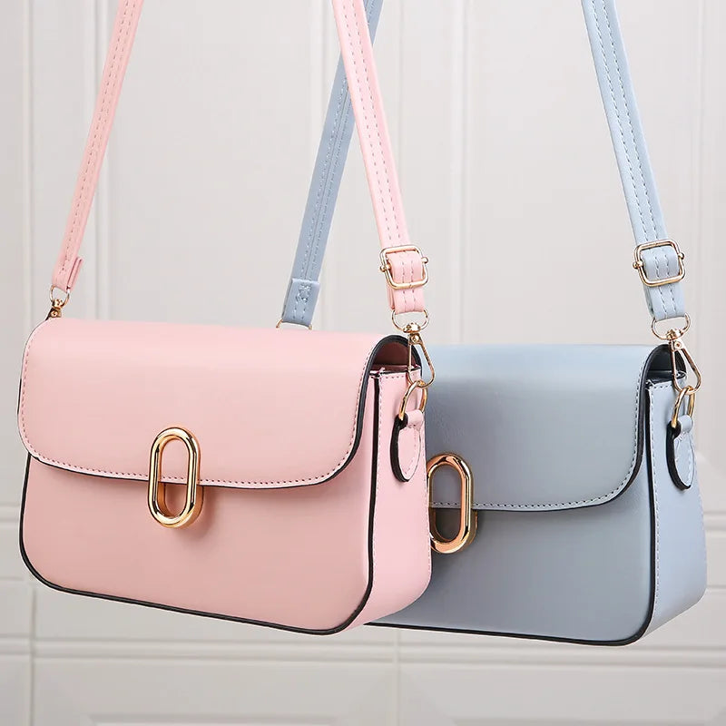 Women's Shoulder Bag PU Leather Fashion Trend Girl's Crossbody Bags ins Adjustable Shoulder Straps Women Messenger Bag