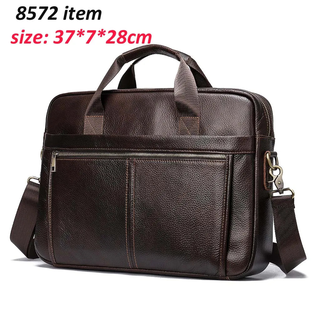 Men's Briefcases Men's Bags Genuine Leather Lawyer/Office Bag Laptop Bag Men's Leather Briefcases Bag for Documents - EUFASHIONBAGS