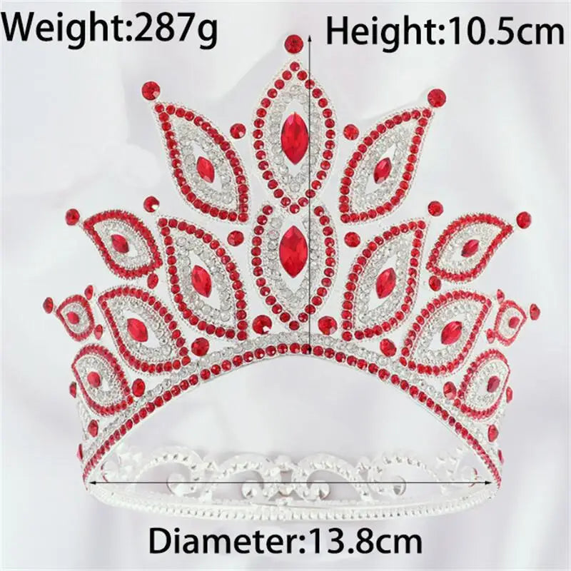 Luxury Queen Tiaras and Crowns Bride Women Crystal Diadem Hair Ornaments Wedding Bridal Hair Jewelry Accessories - EUFASHIONBAGS