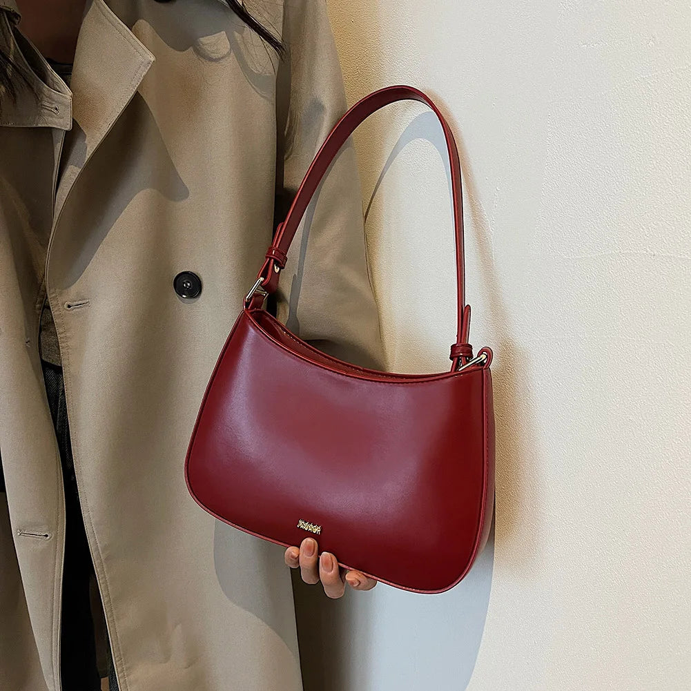 Red Shoulder Bags for Women New Texture Leather Crossbody Bag Luxury Designer Wedding Bride Handbags Sling Bag