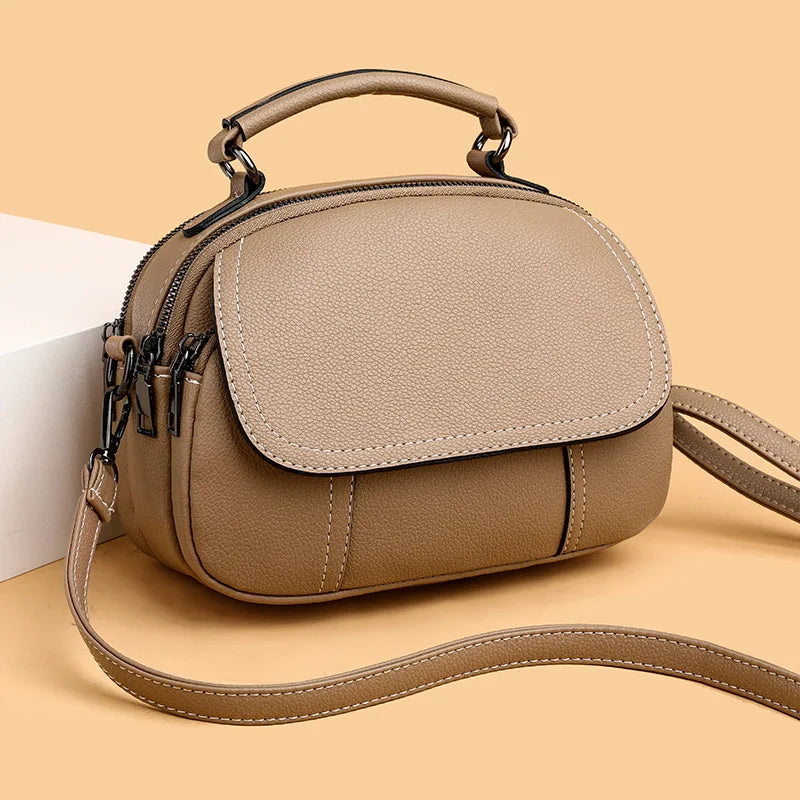 High Quality Fashionable Retro PU Leather Crossbody Bag Classic Small Shoulder Crossbody Bag Women's Luxurious Shell Handbags - EUFASHIONBAGS