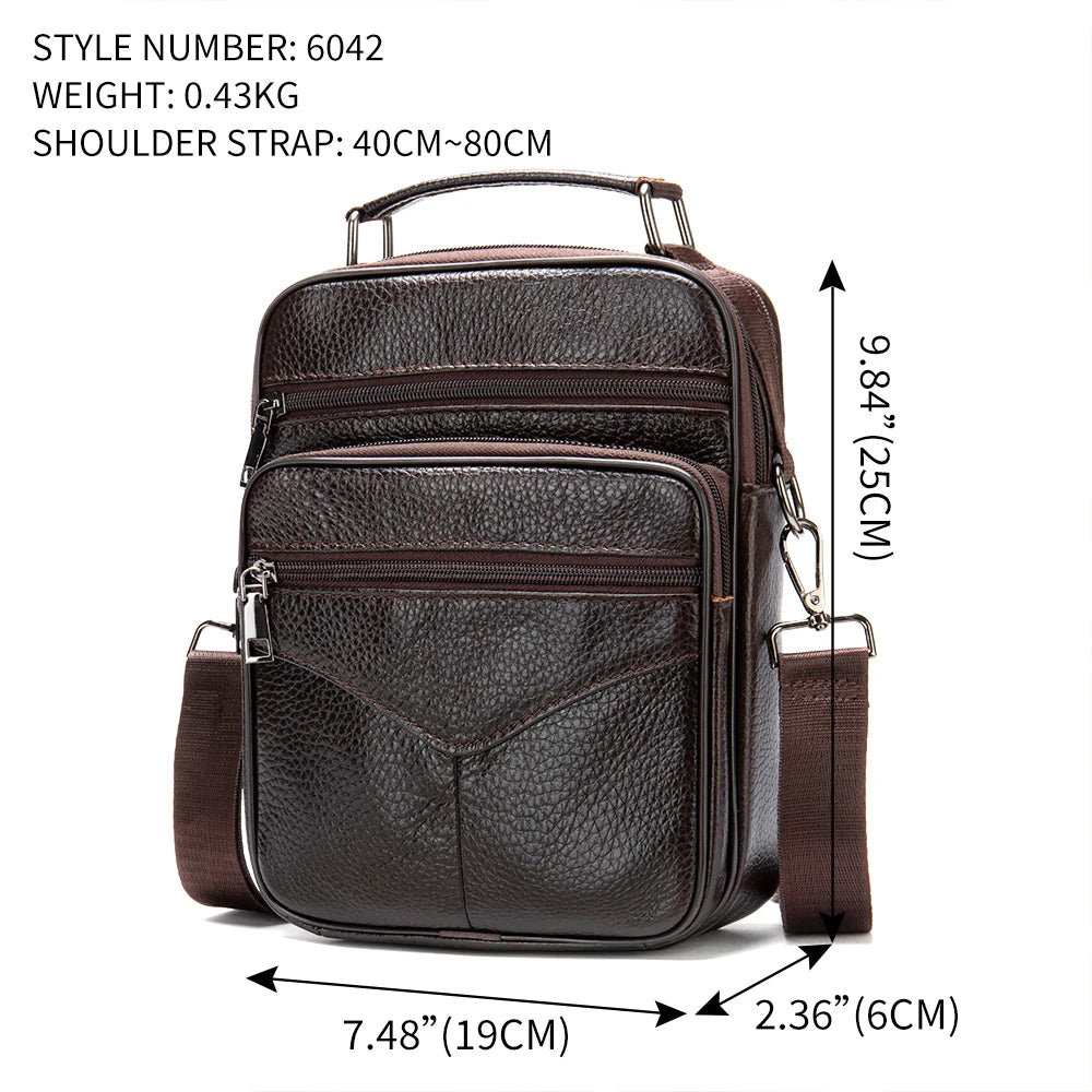 Mens Messenger Bags Fashion Top-handle Handbags Leather Men's Shoulder Bag for Men Bags Male Designer Crossbody Bags - EUFASHIONBAGS