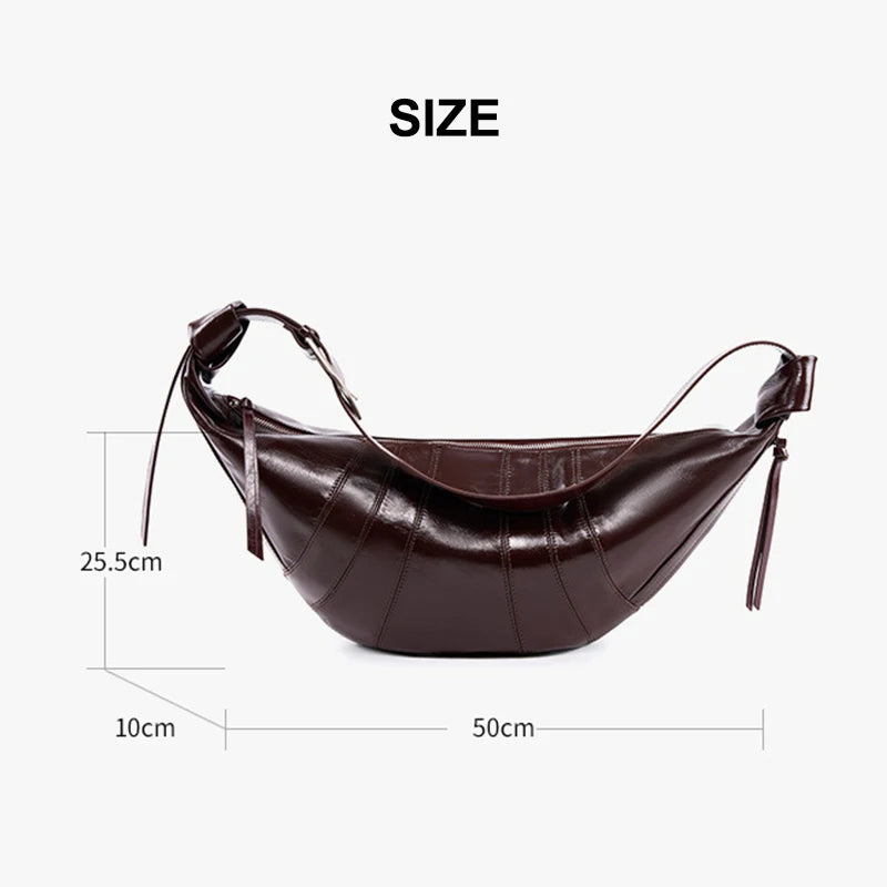 Cowhide Women's Shoulder Bag 2024 New Designer Luxury Bags Genuine Leather Fashion Trend Girls Crossbody Bag