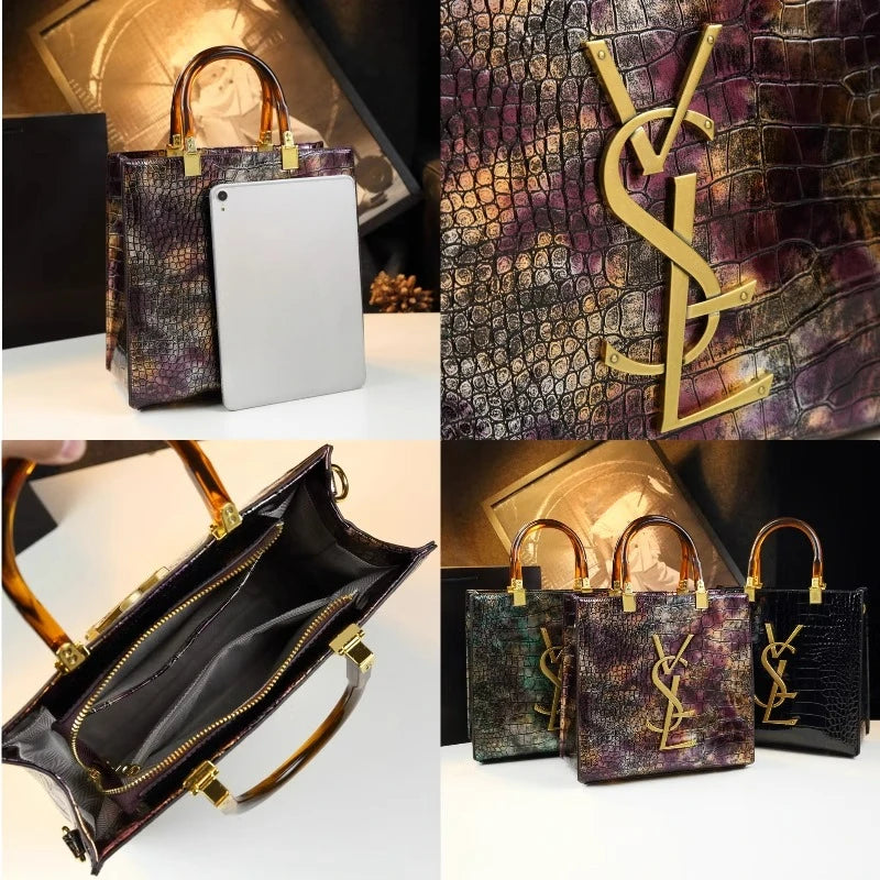 2025 new spring all-match alligator pattern atmosphere middle-aged women's bag large Tote bag