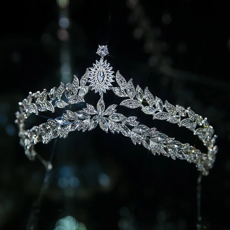 Baroque Luxury Crystal Geometric Bridal Tiaras Crown Hairbands Rhinestone Pageant Diadem Wedding Hair Accessories tiara de noiva - EUFASHIONBAGS