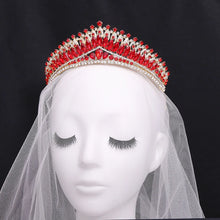 Cargar imagen en el visor de la galería, Luxury Green Opal Crystal Rhinestone Crown Princess Headdress Bridal Tiaras Crowns Diadem Party Wedding Hair Jewelry Accessories