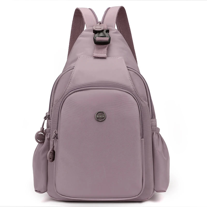 Authentic Mew Women's Multi-functional Mini Backpack Fashion Chest Bag Travel Lightweight Crossbody Bag