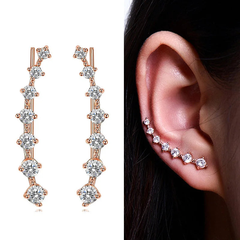 Versatile Pierced Earrings Lady Engagement Accessories with Brilliant Cubic Zirconia Fashion Women Daily Jewelry