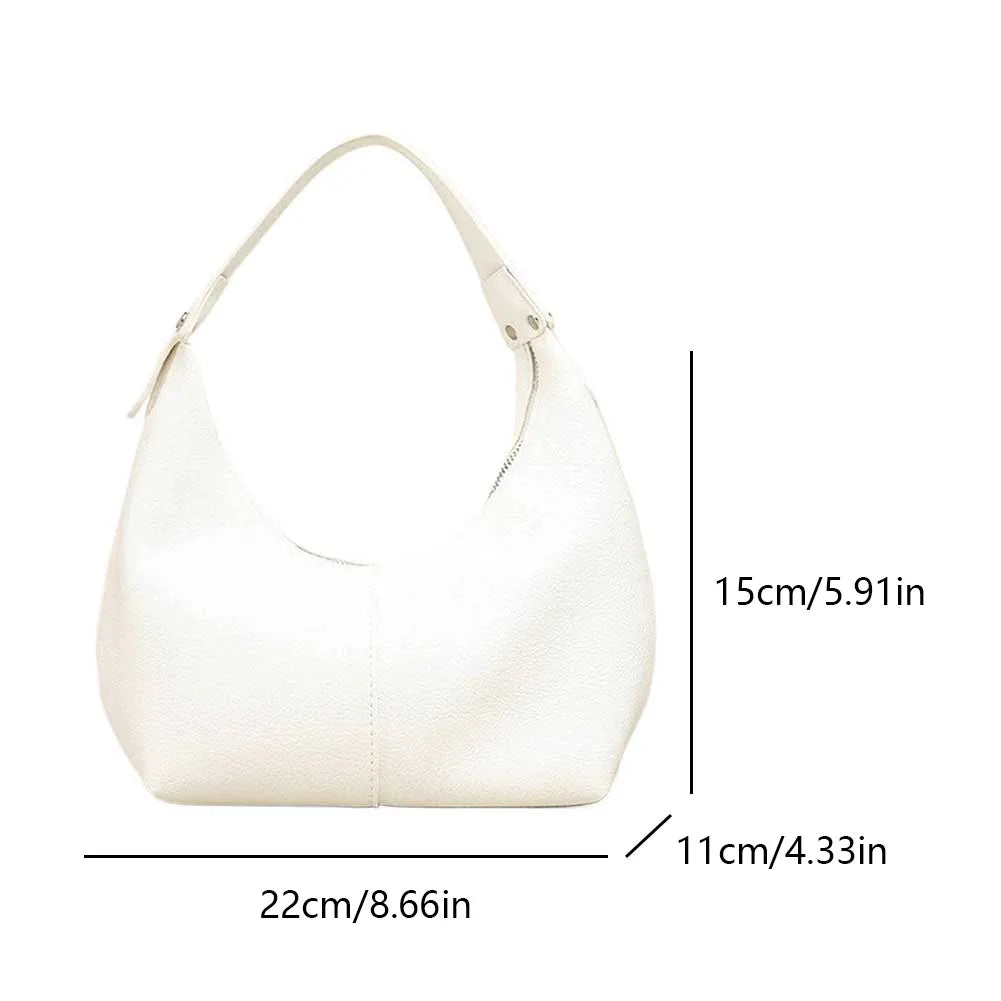 Luxury Hobo Handbags for Women Vintage Small Tote Shoulder Bags Retro Vegan PU Leather Design Clutch Female Purse Hand Bag