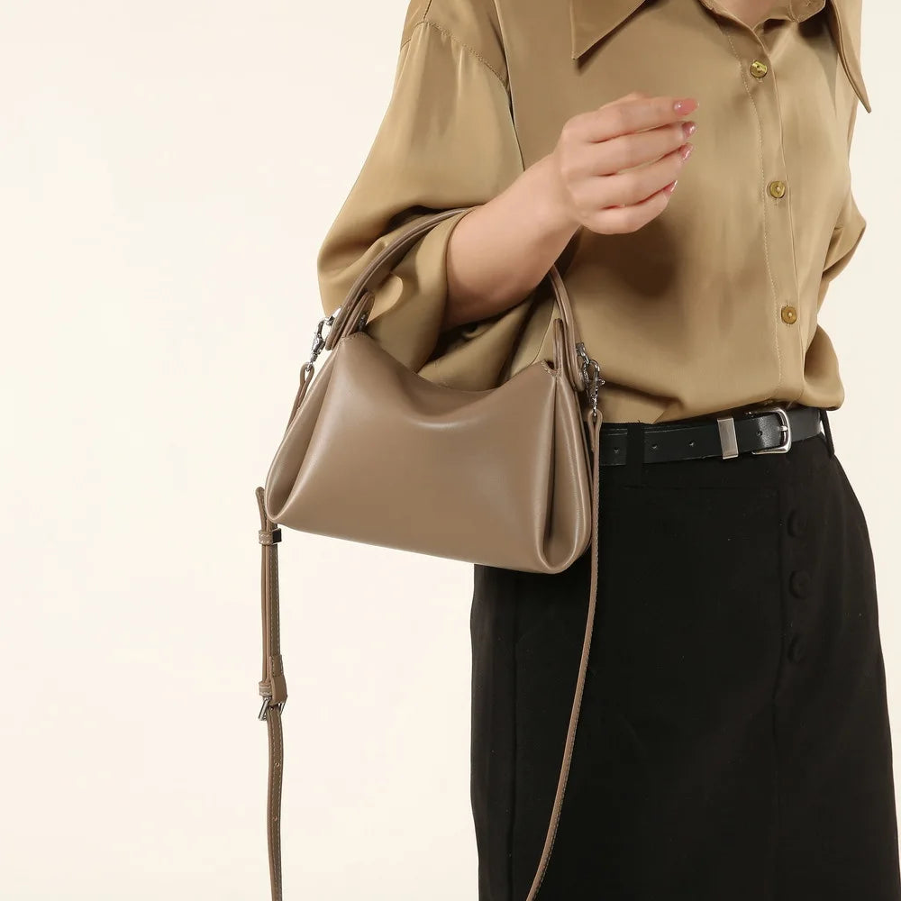 women's shoulder bag soft leather handbag high-end niche minimalist dumpling bag high-end fashionable crossbody bag