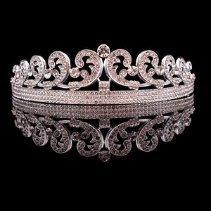 Baroque Princess Diana William Kate Bridal Crown Tiaras Boutique Rhinestone Diadem Veil Tiara Headbands Wedding Hair Accessories