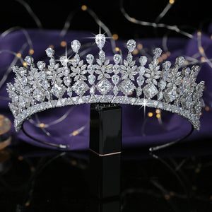 Crown Romance Women Wedding Bridal Hair Accessories Cubic Zirconia Luxury Jewelry Women Jewelry