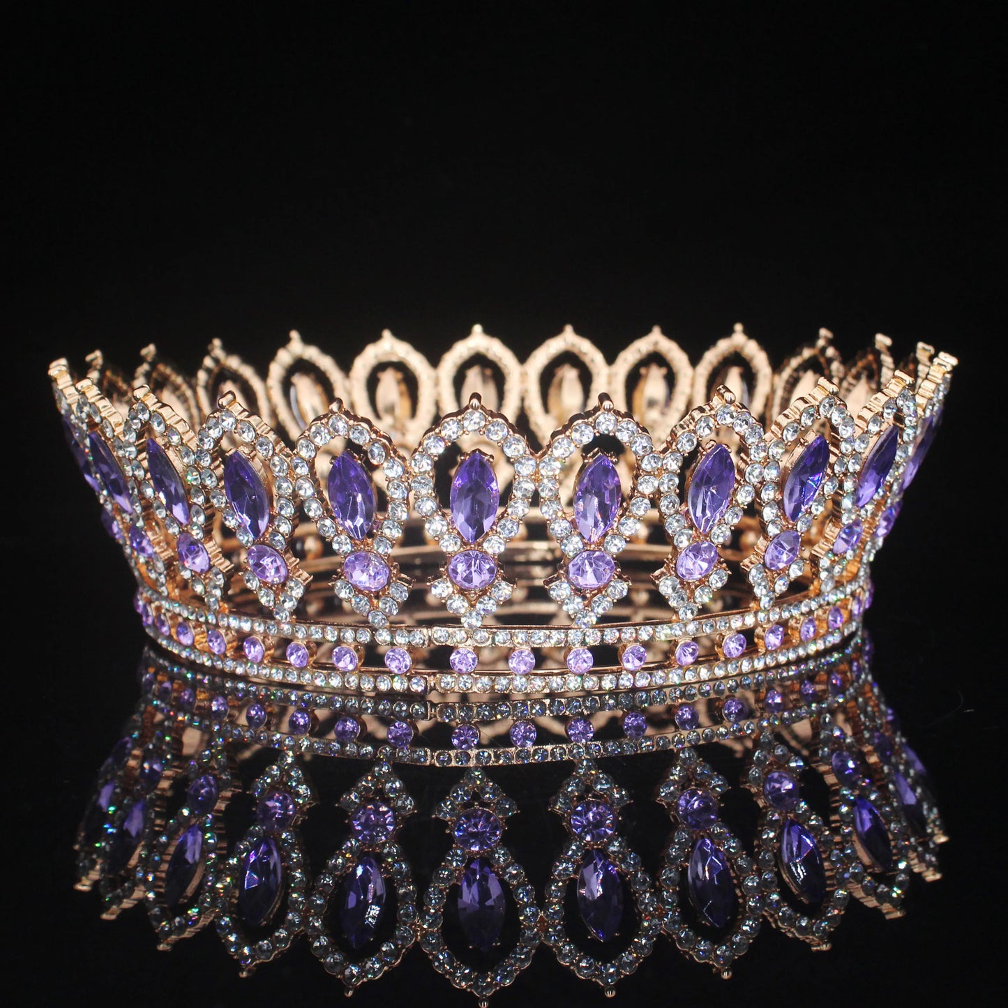 Luxury Crystal Tiaras and Crowns Queen Bride Diadem Wedding Bridal Headpiece For Women Hair Jewelry Accessories - EUFASHIONBAGS