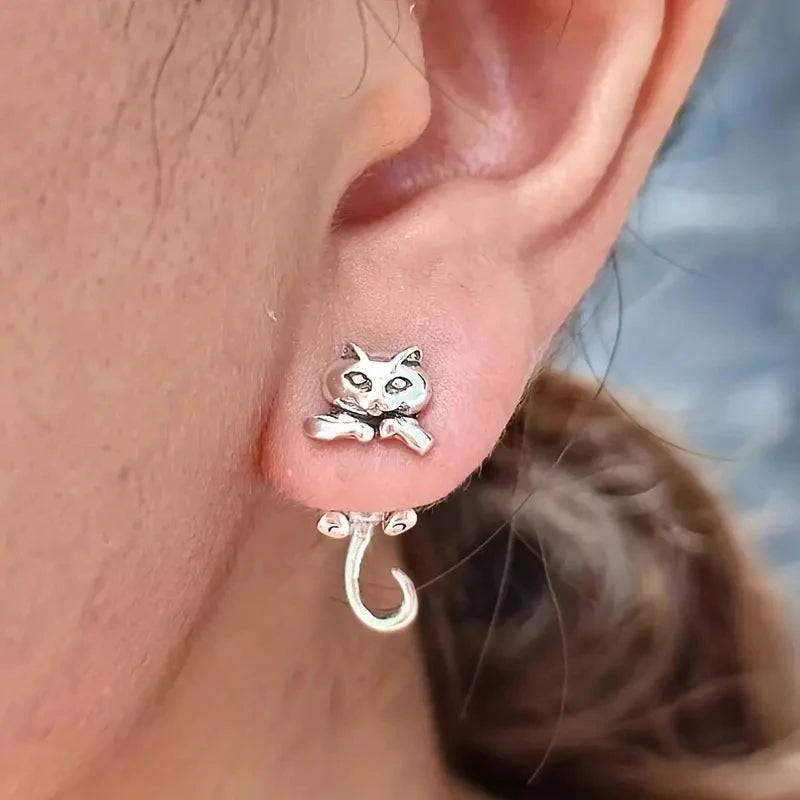 Fashion Little Fox Pierced Earrings Female Personality Animal Ear Jewelry Trendy Girls Everyday Accessories Gift