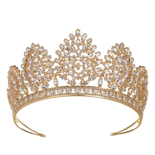 Luxury CZ Large Russia Crown New Arrival Pageant Crowns for Women Bridal Tiaras Royal Prom Party Design Jewelry