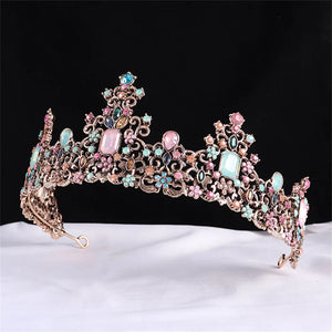 Baroque Crystal Tiara Crown Headbands Bridal Diadem For Women Wedding Hair Jewelry Accessories Bride Pageant Prom Headpiece