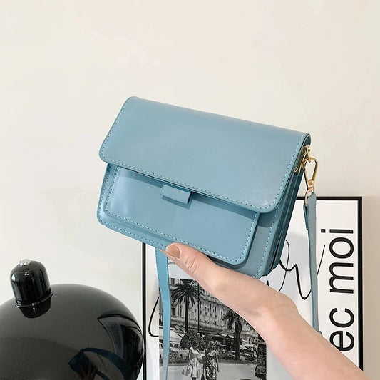 Women's Luxury Designer Small Handbag Fashion High Quality PU Leather Femael Daily Soild Color Vintage Crossbody Messegner Bags - EUFASHIONBAGS