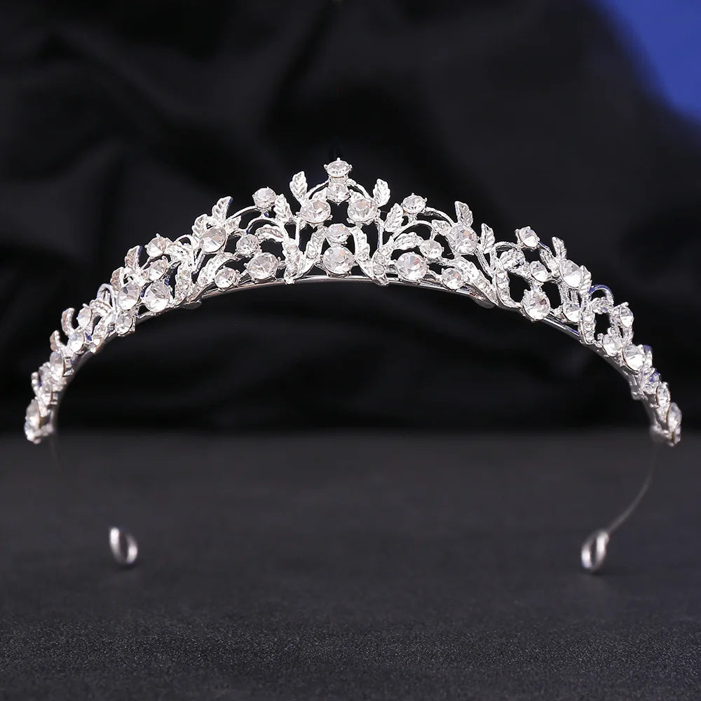 Baroque Luxury AB Color Royal Queen Wedding Crown Rhinestone Crystal Bridal Diadem Pageant Headband Tiara Hair Jewelry Accessory