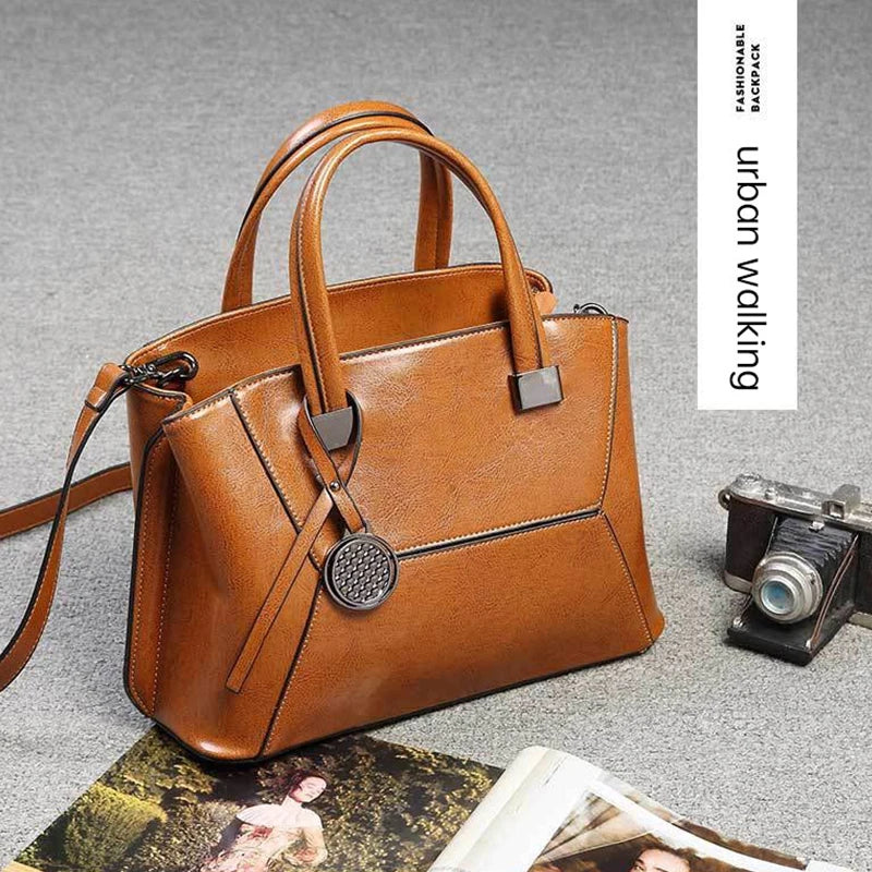 Genuine Leather Women's Bag New Large Cowhide Shoulder Bags Women Fashion Crossbody Bag Female Handbag