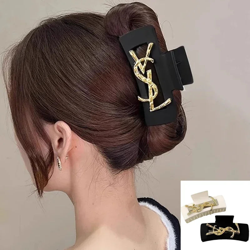 Girls' grab clip, simple back of the head shark clip, elegant and high-end hair accessory