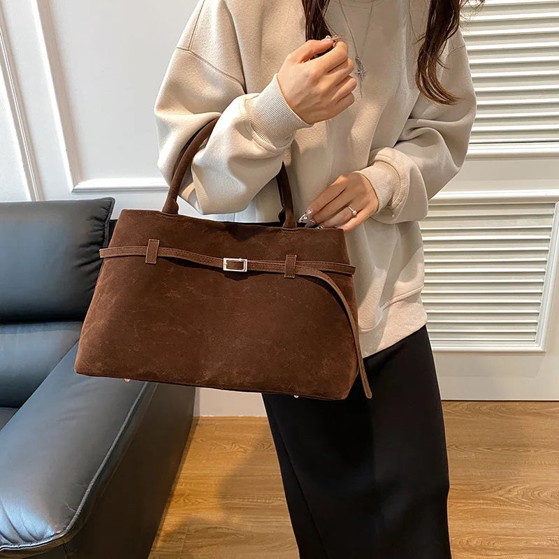 Tote Bag New Autumn/winter High-grade Niche Design Large Retro Commuter Handbag Women Shoulder Bags - EUFASHIONBAGS