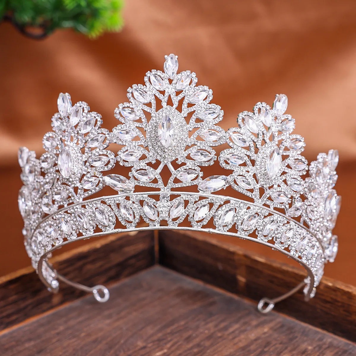 Silver Color Crowns and Tiaras Wedding Hair Accessories For Women Crown For Bridal Crystal Rhinestone Diadema Tiaras Bride Crown