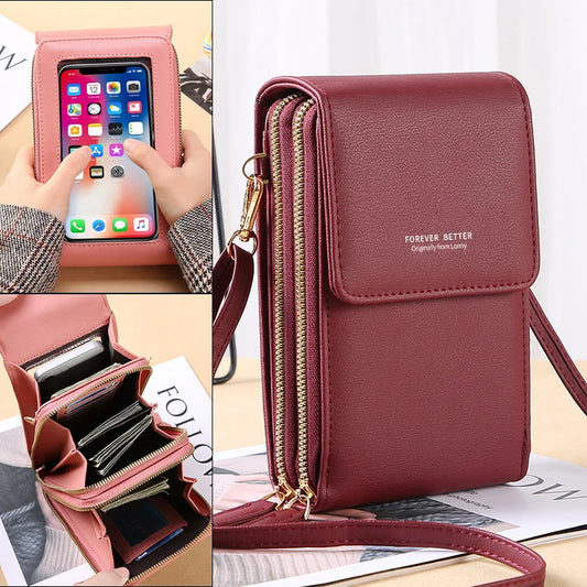 wallet woman Sling Bag Mini Crossbody Bag Fashion touchscreen Phone Purse Breast Shoulder Bag ma'am Portable Shoulder Chest Pack