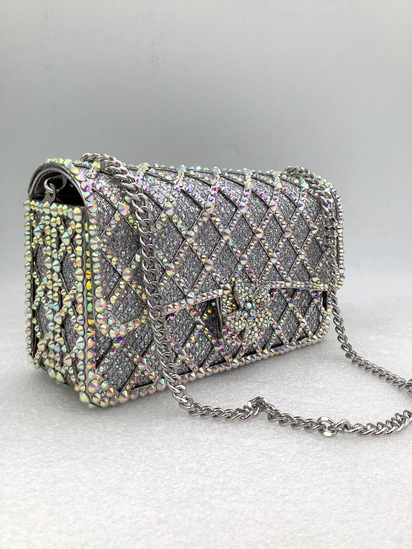 Purple/Green Evening Crystal Handbag Bridal Party Handbags Clutches Purses Women Clutches Purse Designer Evening Bags