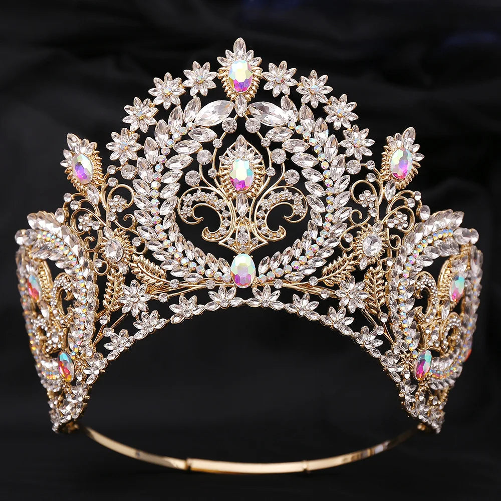 Miss Supranational Hair Crown Shiny Rhinestone Tiara Large Bridal Wedding Beauty Pageant Party Big Crowns Headpiece Accessories - EUFASHIONBAGS