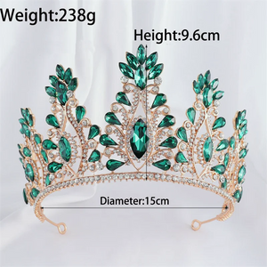 Crystal Baroque Tiaras and Crowns Bridal Pageant Prom Hair Jewelry Accessories Wedding Beauty Rhinestone Diadem For Woman