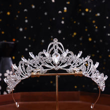 Cargar imagen en el visor de la galería, Baroque Luxury Princess Queen Crystal Bridal Crowns Headwear Rhinestone Diadem Tiaras Women Wedding Crown Hair Dress Accessories