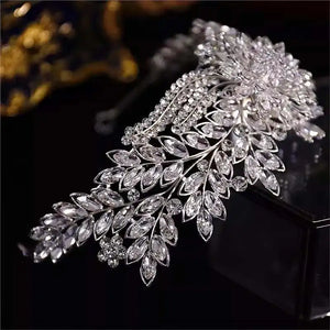 Luxury Floral Crystal Flower Bridal Tiaras Crown Rhinestone Pageant Diadem Collares CZ Crowns Headpiece Wedding Hair Accessories