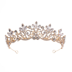 Baroque Crystal Bridal Tiaras And Crowns For Women Bride Rhinestone Prom Party Diadem Wedding Bridal Hair Accessories Jewelry