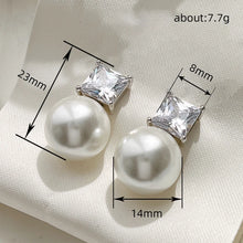 Charger l&#39;image dans la galerie, Fashion Princess CZ Imitation Pearl Earrings for Women Temperament Female Ear Accessories Daily Wear Party Modern Jewelry